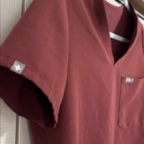 Figs Women’s Scrub Set in Light Wine Color - Picture 15 of 16